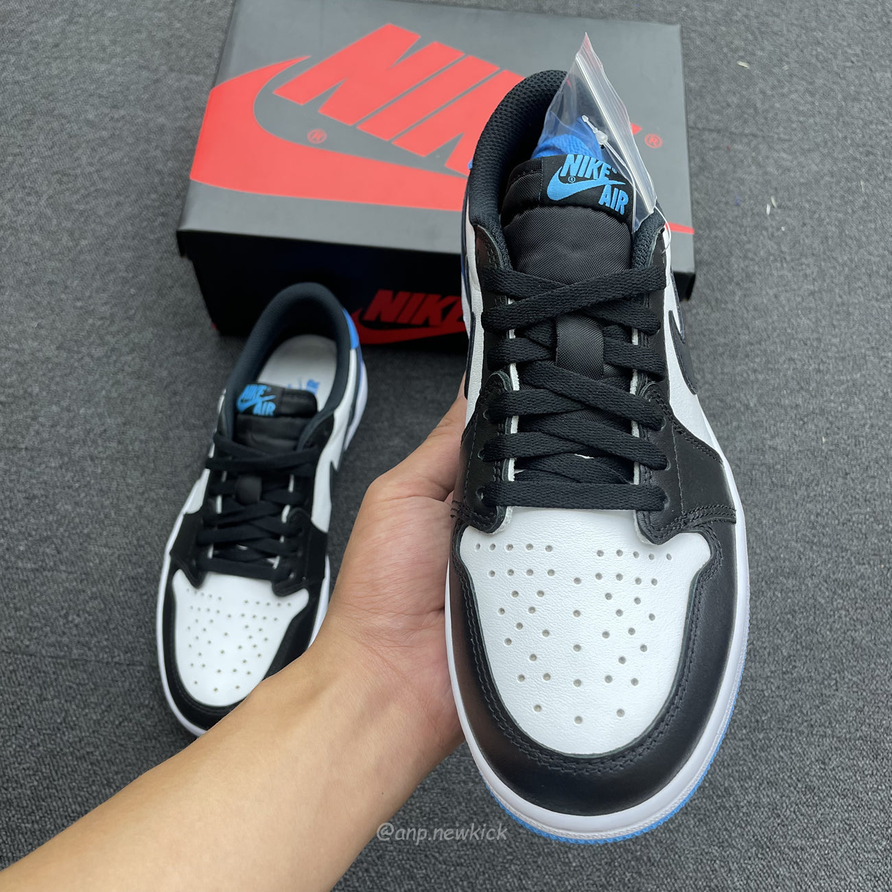 Air Jordan 1 Retro Low OG Black Dark Powder Blue CZ0790-104