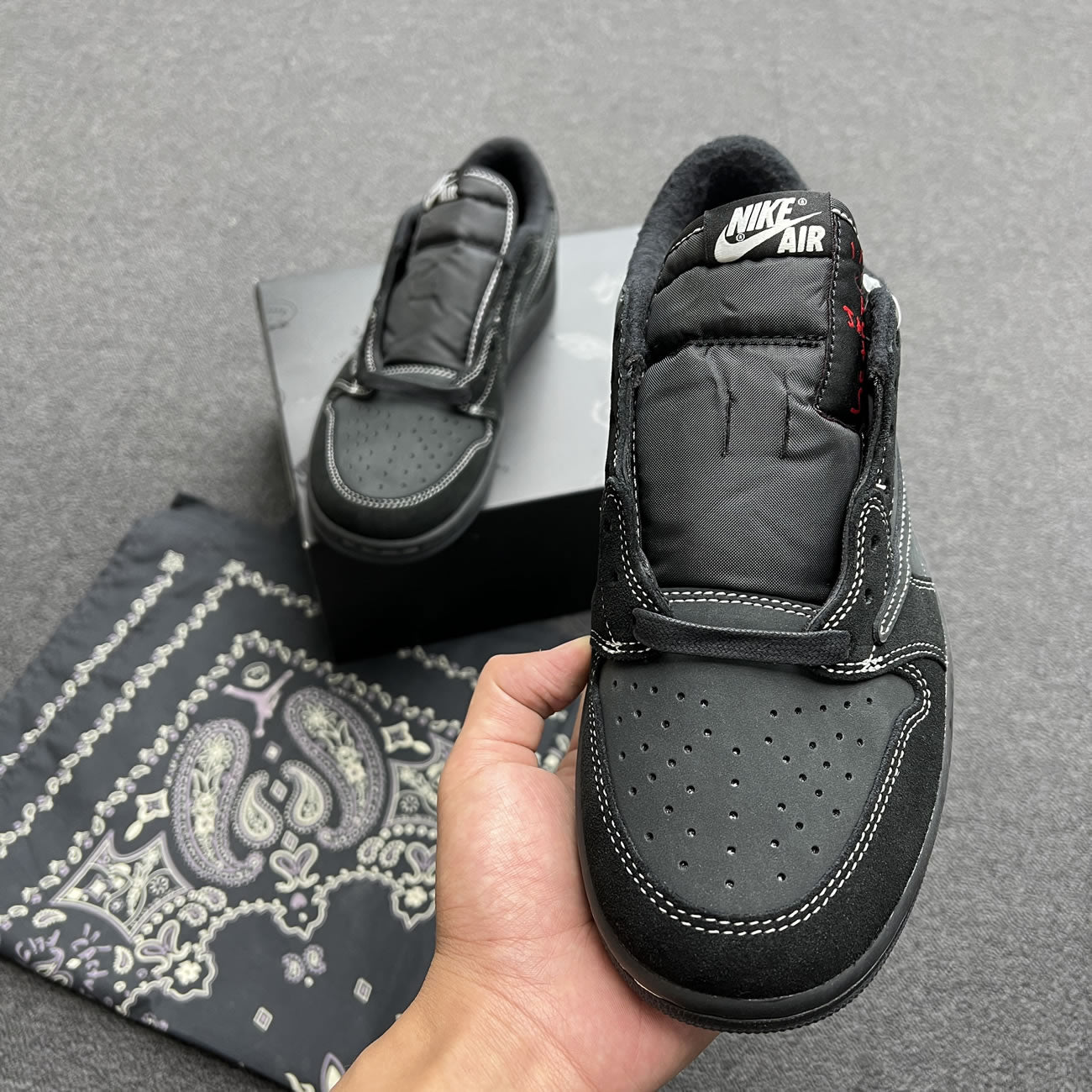 Travis Scott X Nike Air Jordan 1 Retro Low OG SP Black Phantom DM7866-001