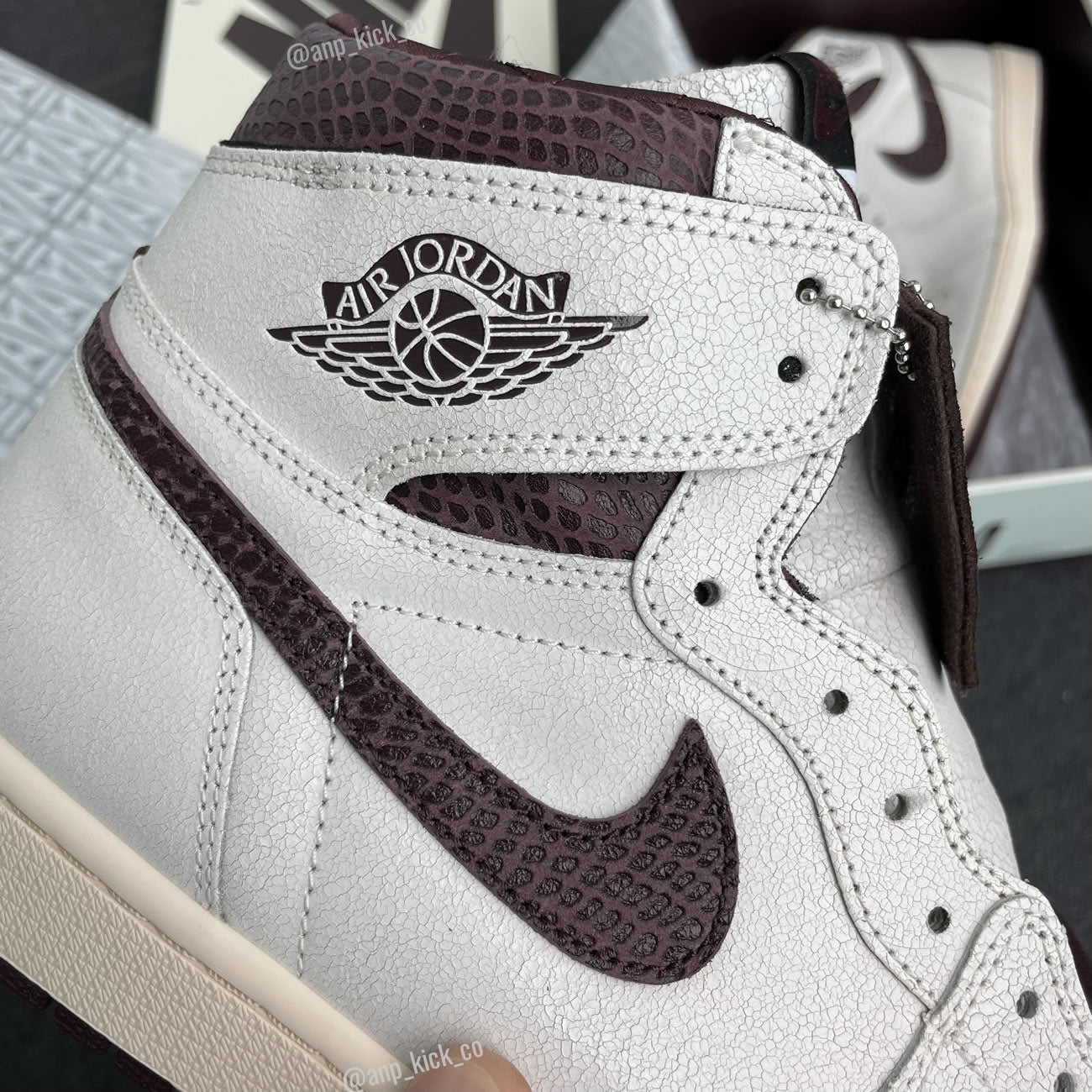 A Ma Mani?e x Air Jordan 1 High OG Sail and Burgundy DO7097-100