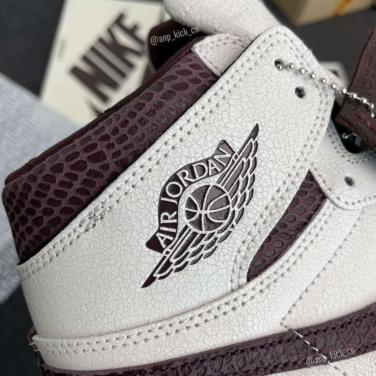 A Ma Mani?e x Air Jordan 1 High OG Sail and Burgundy DO7097-100