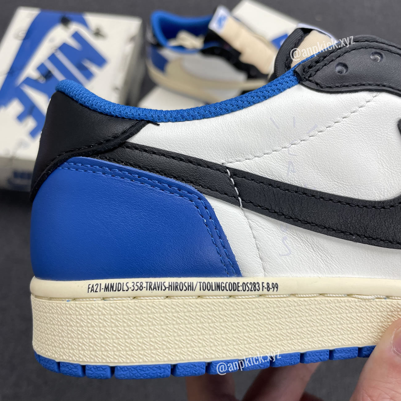 Travis Scott x Air Jordan 1 Retro Low Military Blue Collab With Fragment Cactus Jack Royal DM7866-140