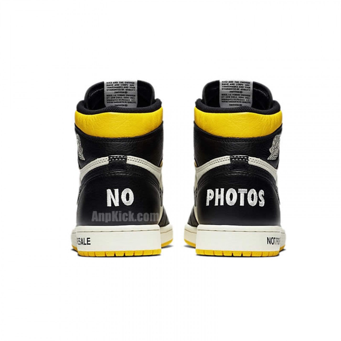 Air Jordan 1 NO L'S Not For Resale Black/Yellow For Sale 861428-107