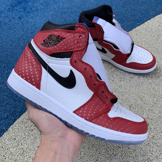 Air Jordan 1 Origin Story Spiderman Mens 555088-602 GS 575441-602