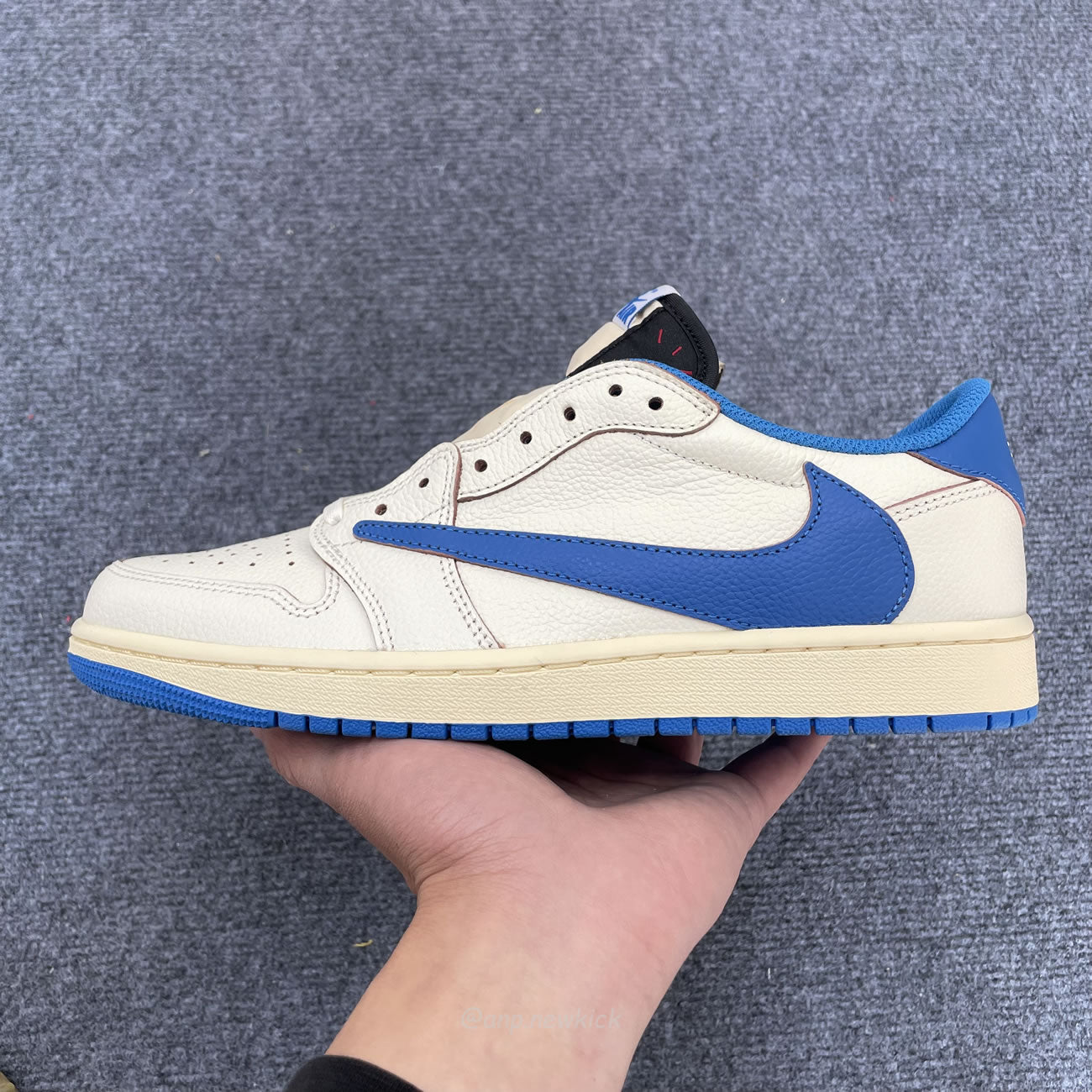 Air Jordan 1 Retro Low OG SP Fragment x Travis Scott Sail Military Blue DM7866-104