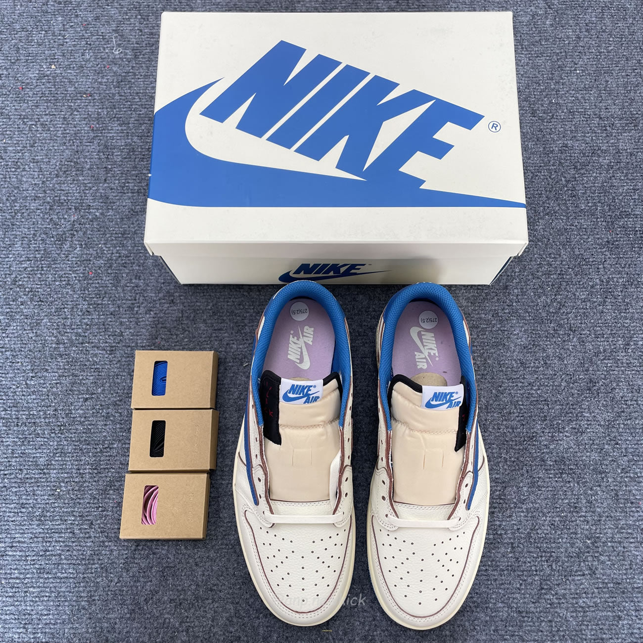 Air Jordan 1 Retro Low OG SP Fragment x Travis Scott Sail Military Blue DM7866-104