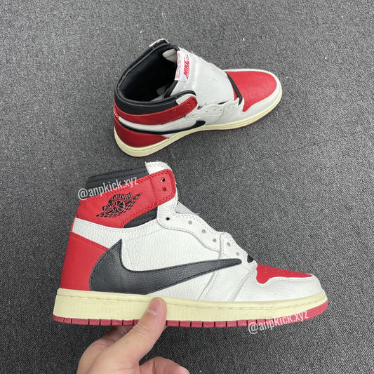 Travis Scott x Air Jordan 1 High OG SP White Red/Black x Fragment Custom Making